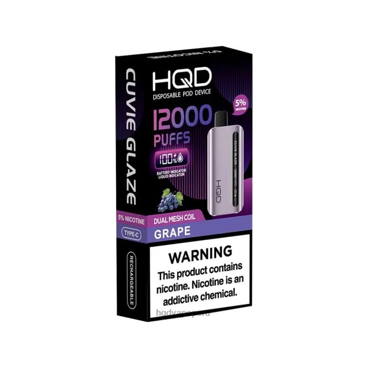 HQD CUVIE GLAZE vaporizador desechable 12000 uva BT0J168 HQD Vape Sabores