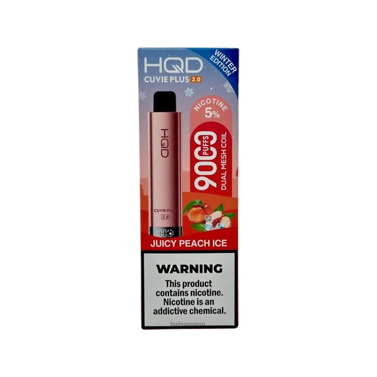 HQD CUVIE PLUS 2.0 (edición de invierno) jugoso hielo de durazno BT0J204 HQD Vape Precio