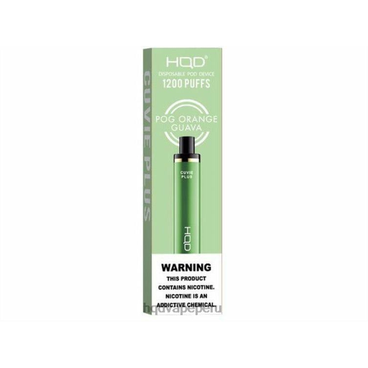 HQD CUVIE PLUS vaporizador desechable pog naranja guayaba BT0J238 HQD Vape Sabores