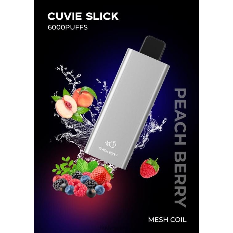 HQD CUVIE SLICK 6000 bocanadas baya de melocotón resbaladiza BT0J26 HQD Disposable Vape