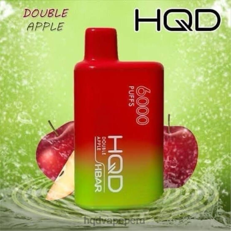 HQD HBAR 6000 bocanadas manzana doble BT0J49 HQD Vape Review