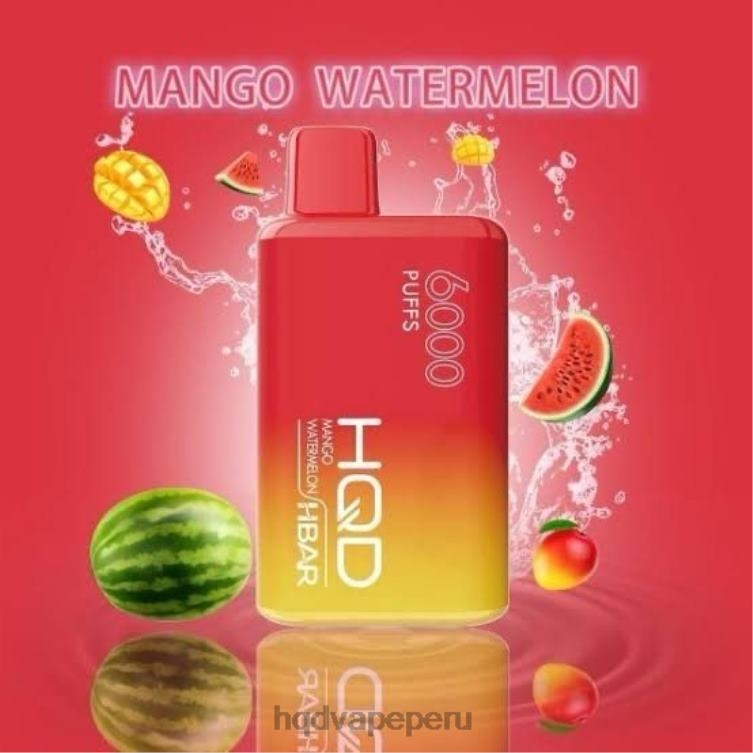 HQD HBAR 6000 bocanadas sandia mango BT0J55 HQD Desechable